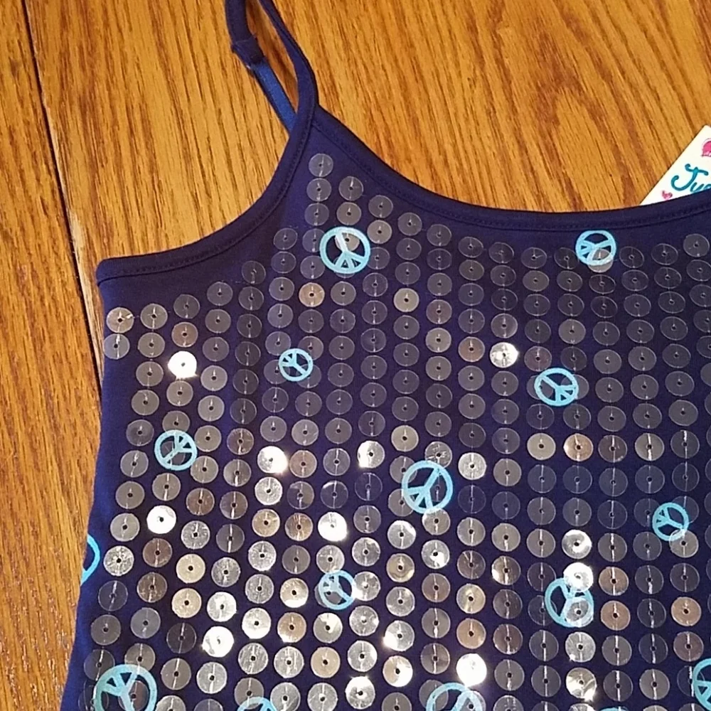 Justice NWT Sequined Tank Top - Girl's 12